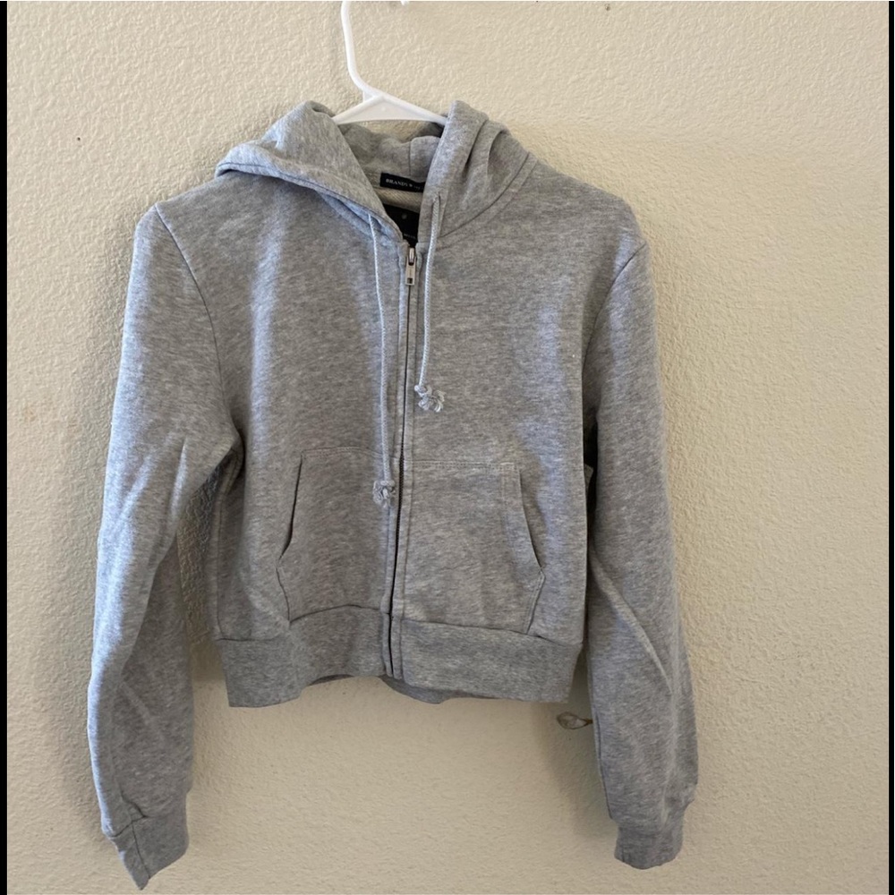 Brandy melville gray crystal hoodie - Picture 5 of 5